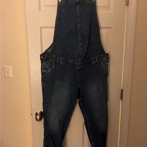 GAP Blue Denim Maternity Overalls